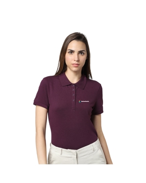 Vero Moda Jacquard Women's Polo T-shirt - Wine